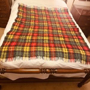 Vintage Scottish mohair throw blanket